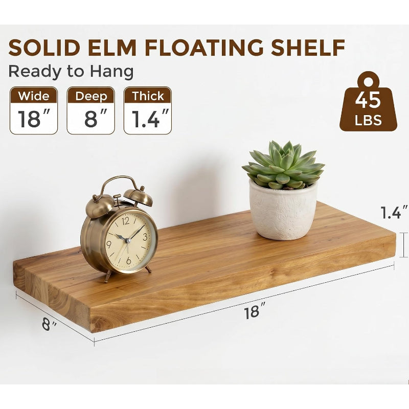 Rustic Solid Wood Wall Floating Shelves