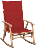 Cushioned Bamboo Indoor Outdoor Rocking Chair