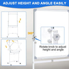 Rolling Double‑Sided Whiteboard Cork Board