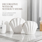 Coastal Ceramic Seashell Vase Set