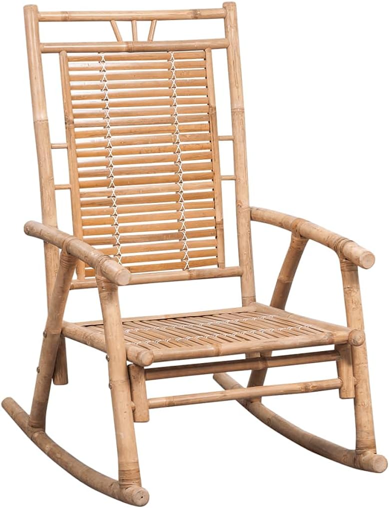 Cushioned Bamboo Indoor Outdoor Rocking Chair