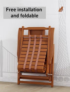 Foldable Bamboo Outdoor Rocking Lounge Chair