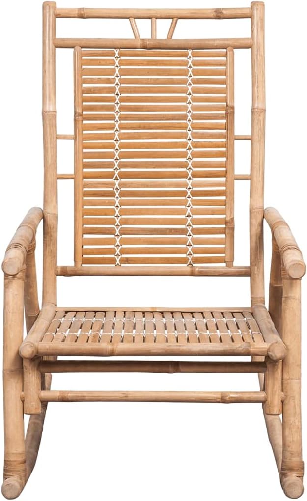 Cushioned Bamboo Indoor Outdoor Rocking Chair