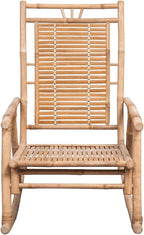 Cushioned Bamboo Indoor Outdoor Rocking Chair