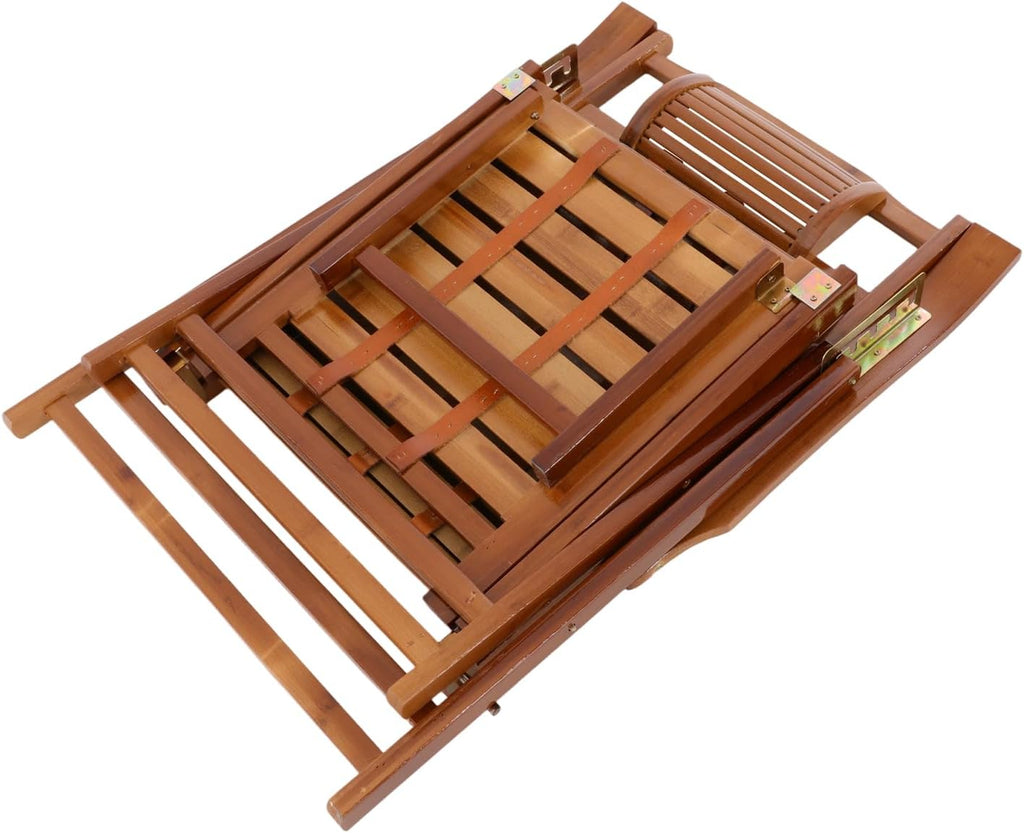 Foldable Bamboo Rocking Recliner Chair