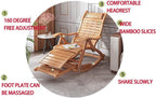 Adjustable Wooden Outdoor Rocking Lounge Chair