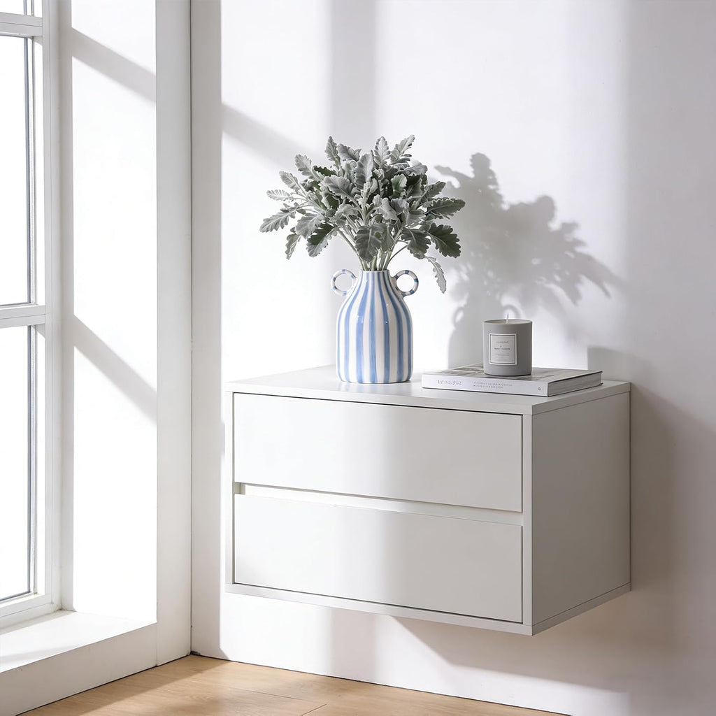 Modern Coastal Striped Ceramic Vase