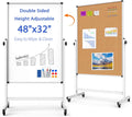 Rolling Magnetic Whiteboard Cork Display Board