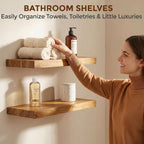 Rustic Solid Wood Wall Floating Shelves