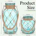 Coastal Rope Glass Flower Vase Set