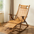 Adjustable Bamboo Folding Rocking Recliner Chair