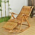 Classic Bamboo Outdoor Rocking Recliner Chair