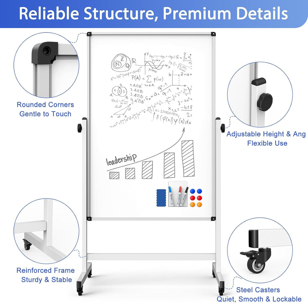 Rolling Magnetic Whiteboard Cork Display Board