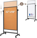 Rolling Double‑Sided Cork White Board
