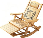 Heavy‑Duty Bamboo Folding Rocking Chair