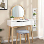 White Vertical 7‑Tier Wall Storage Shelf