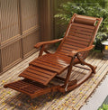 Foldable Bamboo Outdoor Rocking Lounge Chair