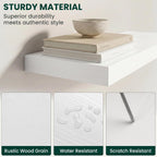 Rustic White Wall‑Mounted Floating Shelves