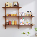 Solid Wood Wall‑Mounted Console Shelf