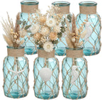 Coastal Starfish Shell Glass Vase Set