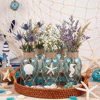 Coastal Starfish Shell Glass Vase Set
