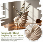Cream Ceramic Seashell Flower Vase