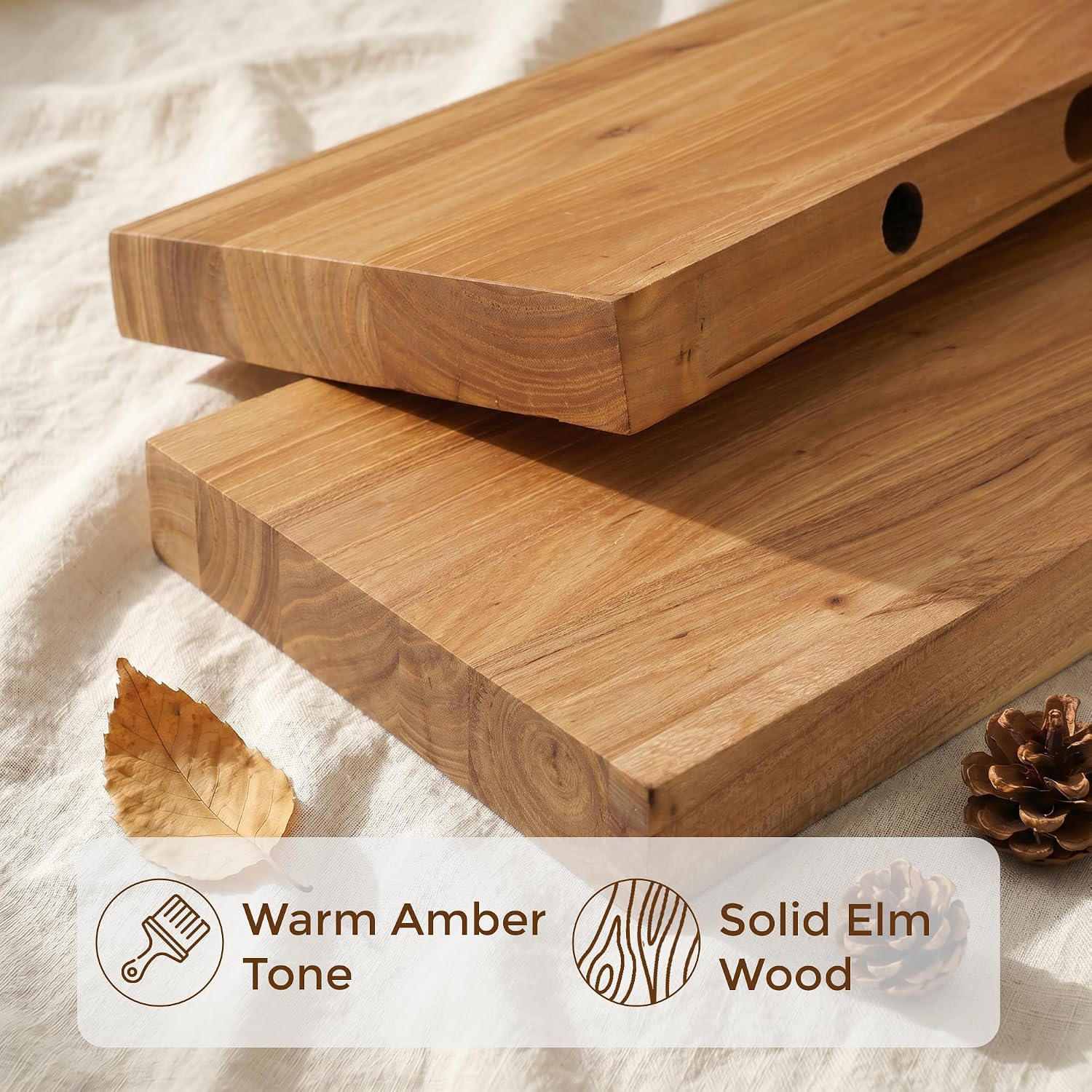 Rustic Solid Wood Wall Floating Shelves