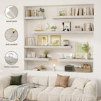 Rustic Deep Wall‑Mounted Floating Shelves