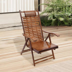 Adjustable Folding Bamboo Rocking Recliner Chair