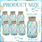 Coastal Starfish Shell Glass Vase Set