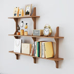 Solid Wood Wall‑Mounted Console Shelf