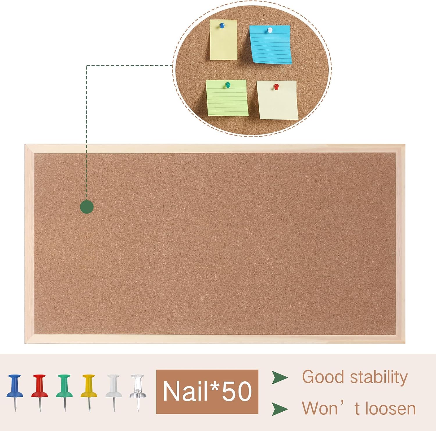 Mobile Double‑Sided Large Cork Bulletin Board