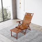Foldable Bamboo Rocking Recliner Chair