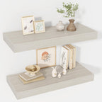 Rustic Deep Wall‑Mounted Floating Shelves
